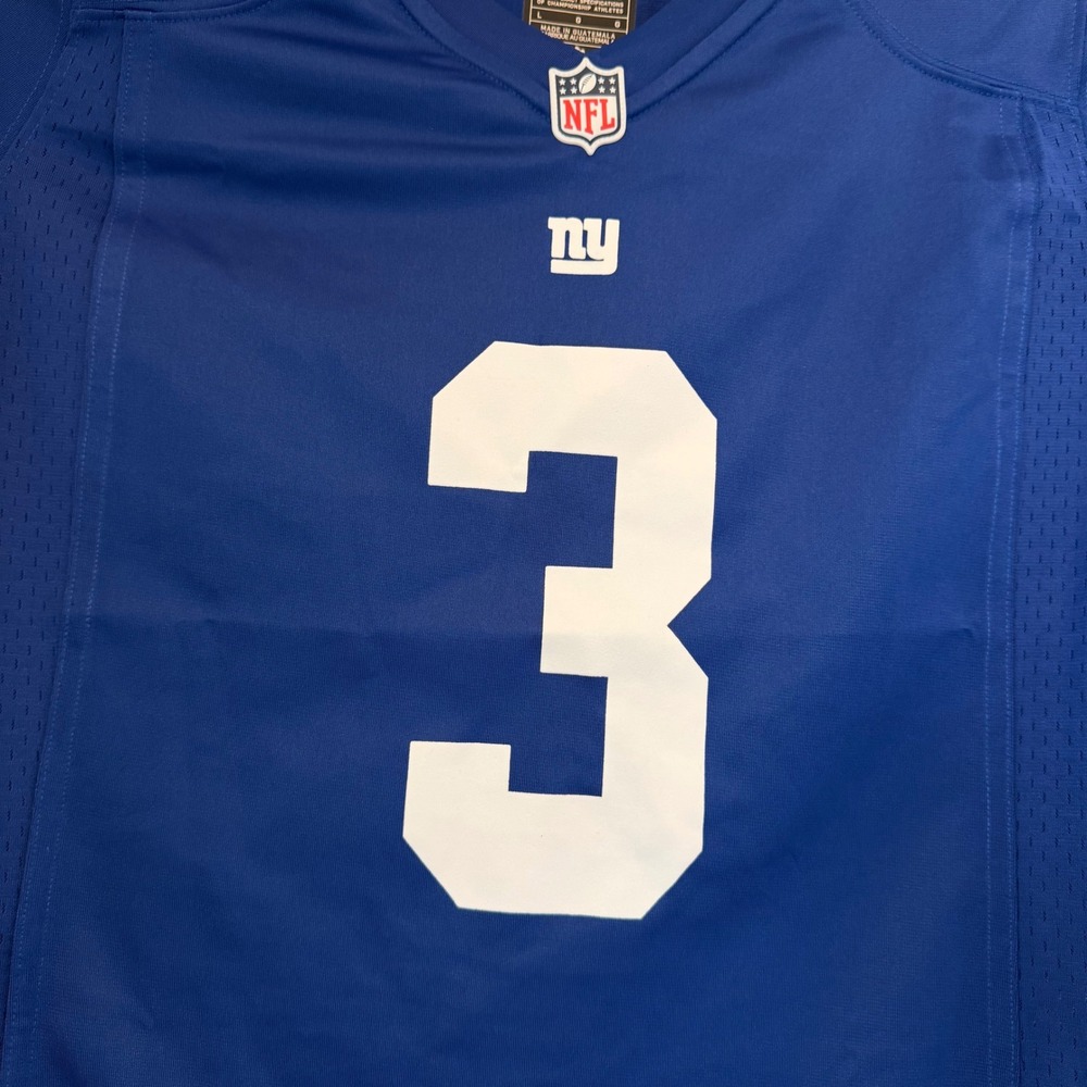 Nike New York Giants Russell Wilson 3 Women Jersey Blue Large NFL Game Day NWOT - Picture 10 of 12